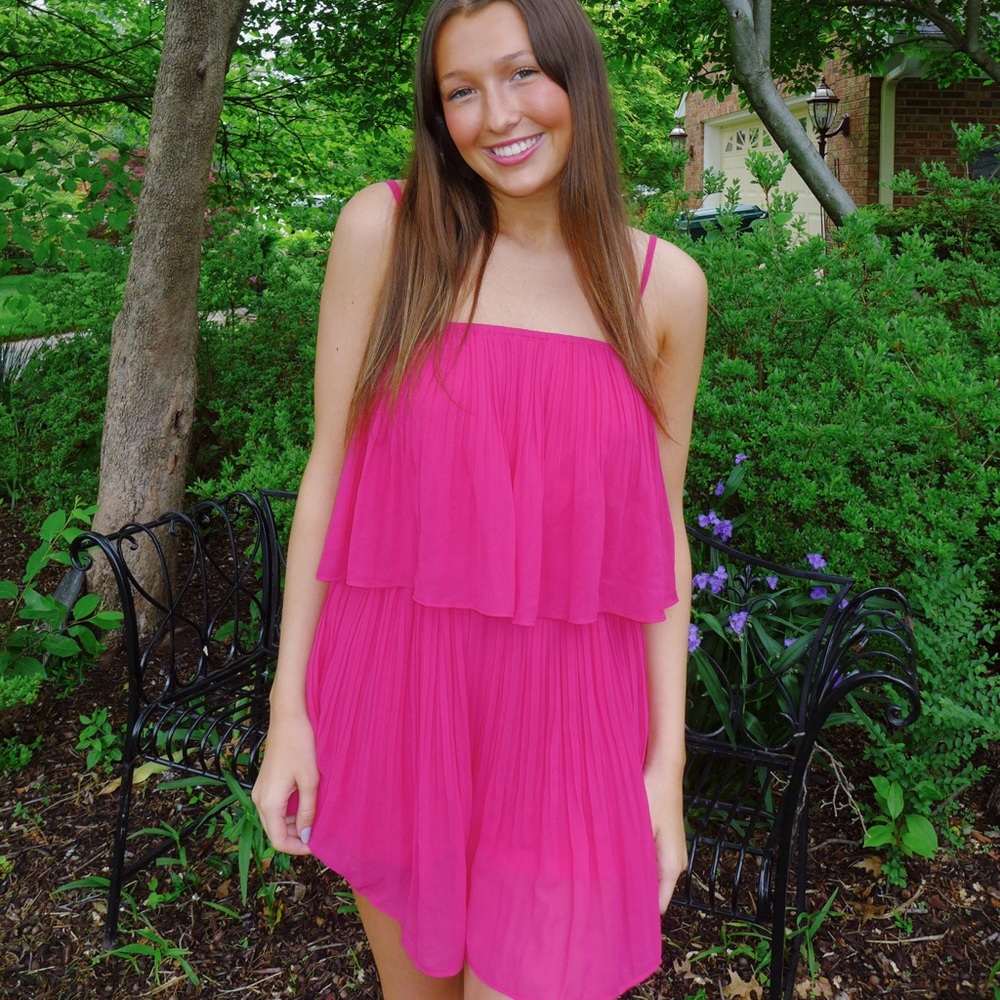 Hot pink romper